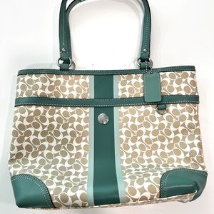 Coach Chelsea Signature Logo Heritage Tote Bag